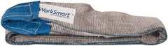 Value Collection - 4' Long x 4" Wide, 11,500 Lb Vertical Capacity, 2 Ply, Polyester Web Sling - 9,200 Lb Choker Capacity, Silver (Color), with Eye & Eye (Twisted) - Apex Tool & Supply