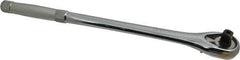 Proto - 1/2" Drive Pear Head Quick-Release Ratchet - Chrome Finish, 15" OAL, 45 Gear Teeth, Standard Head - Apex Tool & Supply