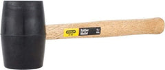 Stanley - 1 Lb Head Rubber Mallet - 13-1/2" OAL, 11" Long Wood Handle - Apex Tool & Supply