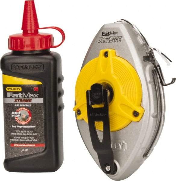 Stanley - 100' Long Chalk Reel - Red - Apex Tool & Supply