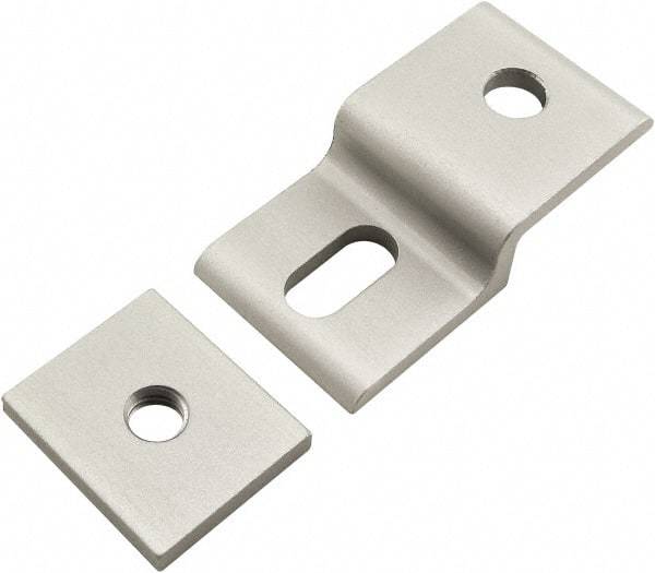 80/20 Inc. - 30mm Wide, Open Shelving Accessory/Component - Aluminum, Clear Anodized Finish, 58mm Long, Use with 30 Series & Bolt Kits 75-3615 & 11-8316 - Apex Tool & Supply