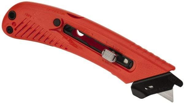 PHC - Retractable Utility Knife - 1-5/8" Blade, Red Plastic Handle, 1 Blade Included - Apex Tool & Supply