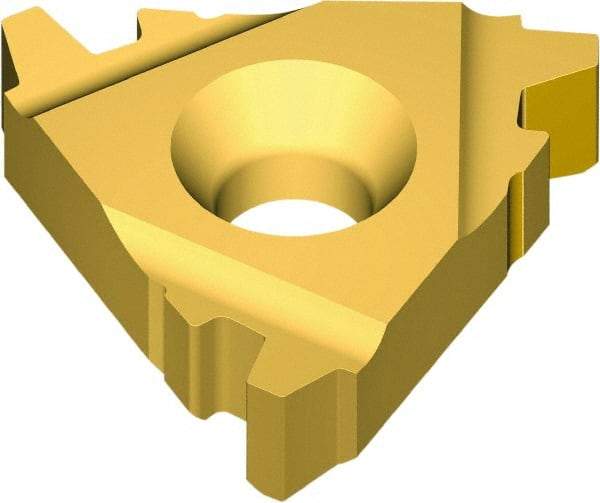 Vargus - 3ER External Right Hand 10 Stub Acme Laydown Threading Insert - Grade VKX, TiN Coated Carbide, 9.53mm Inscribed Circle - Apex Tool & Supply