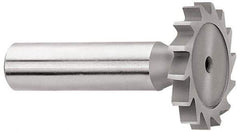 Whitney Tool Co. - 3/4" Diam x 7/64" Face Width, Cobalt, 14 Teeth, Shank Connection Woodruff Keyseat Cutter - Uncoated, 2-7/64" OAL x 1/2" Shank, Straight Teeth - Apex Tool & Supply