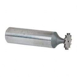 Whitney Tool Co. - 1/2" Diam x 3/64" Face Width, Cobalt, 12 Teeth, Shank Connection Woodruff Keyseat Cutter - Uncoated, 2-3/64" OAL x 1/2" Shank, Straight Teeth - Apex Tool & Supply