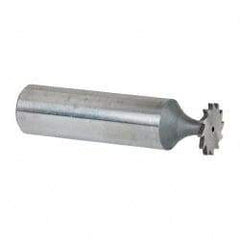 Whitney Tool Co. - 1/2" Diam x 3/64" Face Width, Cobalt, 12 Teeth, Shank Connection Woodruff Keyseat Cutter - Uncoated, 2-3/64" OAL x 1/2" Shank, Straight Teeth - Apex Tool & Supply