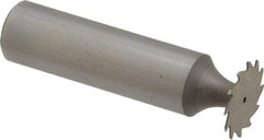 Whitney Tool Co. - 5/8" Diam x 1/64" Face Width, Cobalt, 12 Teeth, Shank Connection Woodruff Keyseat Cutter - Uncoated, 2-1/64" OAL x 1/2" Shank, Straight Teeth - Apex Tool & Supply