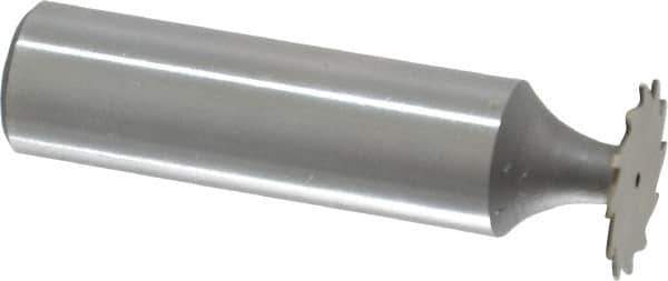 Whitney Tool Co. - 5/8" Diam x 0.02" Face Width, Cobalt, 12 Teeth, Shank Connection Woodruff Keyseat Cutter - Uncoated, 2-1/64" OAL x 1/2" Shank, Straight Teeth - Apex Tool & Supply