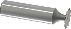 Whitney Tool Co. - 5/8" Diam x 0.02" Face Width, Cobalt, 12 Teeth, Shank Connection Woodruff Keyseat Cutter - Uncoated, 2-1/64" OAL x 1/2" Shank, Straight Teeth - Apex Tool & Supply
