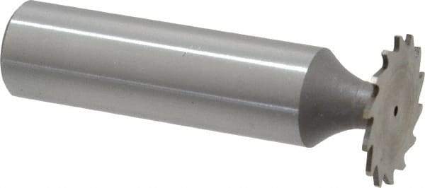 Whitney Tool Co. - 3/4" Diam x 1/32" Face Width, Cobalt, 14 Teeth, Shank Connection Woodruff Keyseat Cutter - Uncoated, 2-1/32" OAL x 1/2" Shank, Straight Teeth - Apex Tool & Supply