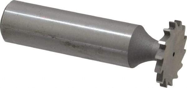 Whitney Tool Co. - 3/4" Diam x 5/64" Face Width, Cobalt, 14 Teeth, Shank Connection Woodruff Keyseat Cutter - Uncoated, 2-5/64" OAL x 1/2" Shank, Straight Teeth - Apex Tool & Supply