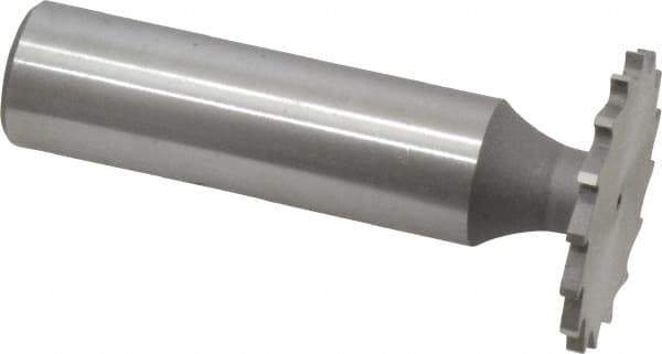 Whitney Tool Co. - 1" Diam x 1/16" Face Width, Cobalt, 16 Teeth, Shank Connection Woodruff Keyseat Cutter - Uncoated, 2-1/16" OAL x 1/2" Shank, Straight Teeth - Apex Tool & Supply