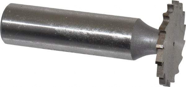 Whitney Tool Co. - 1" Diam x 5/64" Face Width, Cobalt, 16 Teeth, Shank Connection Woodruff Keyseat Cutter - Uncoated, 2-5/64" OAL x 1/2" Shank, Straight Teeth - Apex Tool & Supply