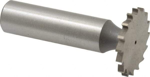 Whitney Tool Co. - 1" Diam x 3/32" Face Width, Cobalt, 16 Teeth, Shank Connection Woodruff Keyseat Cutter - Uncoated, 2-3/32" OAL x 1/2" Shank, Straight Teeth - Apex Tool & Supply