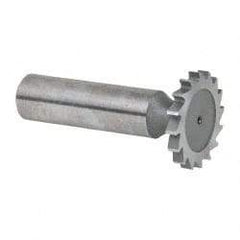 Whitney Tool Co. - 1" Diam x 1/8" Face Width, Cobalt, 16 Teeth, Shank Connection Woodruff Keyseat Cutter - Uncoated, 2-1/8" OAL x 1/2" Shank, Straight Teeth - Apex Tool & Supply