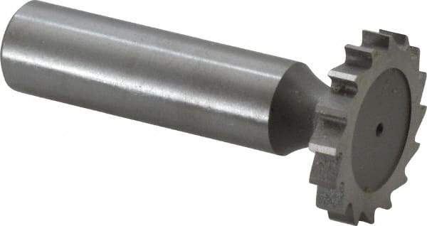 Whitney Tool Co. - 1" Diam x 11/64" Face Width, Cobalt, 16 Teeth, Shank Connection Woodruff Keyseat Cutter - Uncoated, 2-11/64" OAL x 1/2" Shank, Straight Teeth - Apex Tool & Supply