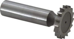 Whitney Tool Co. - 1" Diam x 11/64" Face Width, Cobalt, 16 Teeth, Shank Connection Woodruff Keyseat Cutter - Uncoated, 2-11/64" OAL x 1/2" Shank, Straight Teeth - Apex Tool & Supply