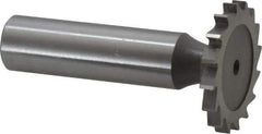 Whitney Tool Co. - 1-1/8" Diam x 1/8" Face Width, Cobalt, 16 Teeth, Shank Connection Woodruff Keyseat Cutter - Uncoated, 2-1/8" OAL x 1/2" Shank, Straight Teeth - Apex Tool & Supply