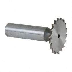 Whitney Tool Co. - 1-1/4" Diam x 1/16" Face Width, Cobalt, 18 Teeth, Shank Connection Woodruff Keyseat Cutter - Uncoated, 2-1/16" OAL x 1/2" Shank, Straight Teeth - Apex Tool & Supply
