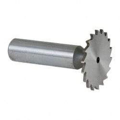 Whitney Tool Co. - 1-1/4" Diam x 1/16" Face Width, Cobalt, 18 Teeth, Shank Connection Woodruff Keyseat Cutter - Uncoated, 2-1/16" OAL x 1/2" Shank, Straight Teeth - Apex Tool & Supply