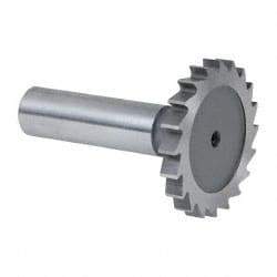 Whitney Tool Co. - 1-1/2" Diam x 3/16" Face Width, Cobalt, 20 Teeth, Shank Connection Woodruff Keyseat Cutter - Uncoated, 2-3/8" OAL x 1/2" Shank, Straight Teeth - Apex Tool & Supply