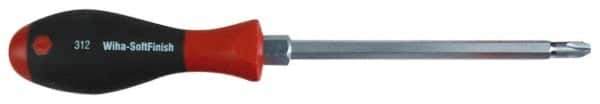 Wiha - #3, 10-11/16" OAL, Demolition Phillips Screwdriver - 6" Blade Length, Ergonomic Handle - Apex Tool & Supply