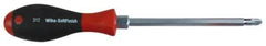 Wiha - #3, 10-11/16" OAL, Demolition Phillips Screwdriver - 6" Blade Length, Ergonomic Handle - Apex Tool & Supply