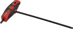 Wiha - 4mm Hex, T-Handle Cushion Grip, Hex Key - 150mm OAL, Metric System of Measurement - Apex Tool & Supply