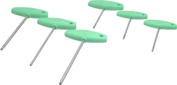 Wiha - 6 Piece IP10 to IP30 T-Handle Torx Plus Key Set - IP10, IP15, IP20, IP25, IP27, IP30 Torx Size - Apex Tool & Supply