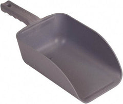 Remco - 82 oz Gray Polypropylene & Semi-Ferrous Additive Flat Bottom Scoop - 5.9" Wide x 3.3" Deep Bowl, 15.1" OAL - Apex Tool & Supply