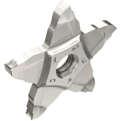 Iscar - PENTA PB IC908 Grade, 0.0787" Cutting Width, Carbide Cutoff Insert - Neutral Lead Angle, 0.008" Cnr Rad, TiAlN Coated, Other End - Apex Tool & Supply