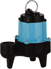 Little Giant Pumps - 1/2 hp, 9.5 Amp Rating, 115 Volts, Manual Operation, Sewage Pump - 1 Phase, Cast Iron Housing - Apex Tool & Supply