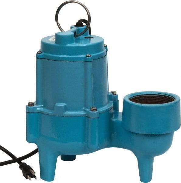 Little Giant Pumps - 4/10 hp, 8.5 Amp Rating, 115 Volts, Manual Operation, Sewage Pump - 1 Phase, Cast Iron Housing - Apex Tool & Supply