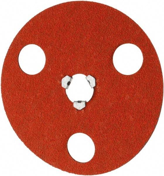 Norton - 5" Disc Diam, 60 Grit, Ceramic Alumina Quick Change Disc - Type S Attaching System, Coated, Medium Grade - Apex Tool & Supply