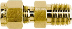 Brennan - 1/4" OD, Brass Male Connector - NPT Ends - Apex Tool & Supply