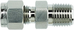 Brennan - 1/4" Tube OD x 1/2 Thread Stainless Steel Compression Tube Male Connector - Apex Tool & Supply