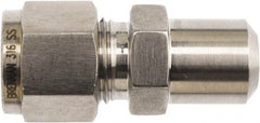 Brennan - 3/8" Tube OD x 3/8 Thread Stainless Steel Compression Tube Butt Weld Male Connector - Apex Tool & Supply