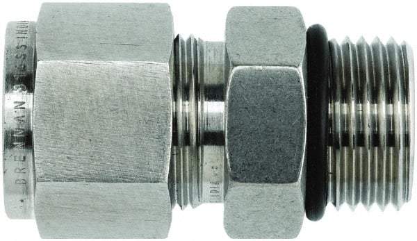 Brennan - 3/4" OD, Stainless Steel O-Seal Male Connector - Male ORB Ends - Apex Tool & Supply