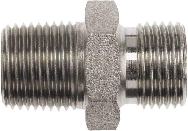 Brennan - 1/4" Stainless Steel Pipe Adapter - Hex Nipple - Apex Tool & Supply