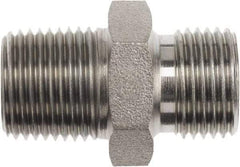 Brennan - 1/4" Stainless Steel Pipe Adapter - Hex Nipple - Apex Tool & Supply