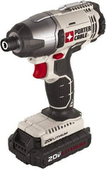 Porter-Cable - 1/4" Drive 20 Volt T-Handle Cordless Impact Wrench & Ratchet - 2,900 RPM, 124 Ft/Lb Torque, 2 Lithium-Ion Batteries Included - Apex Tool & Supply