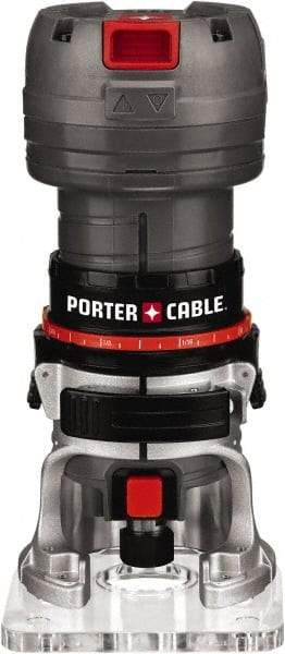 Porter-Cable - 31,000 RPM, 0.5 HP, 4.4 Amp, Laminate Trimmer Electric Router - 120 Volts, 1/4 Inch Collet - Apex Tool & Supply