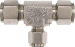 Brennan - 3/8" OD, Stainless Steel Union Tee - Comp x Comp x Comp Ends - Apex Tool & Supply