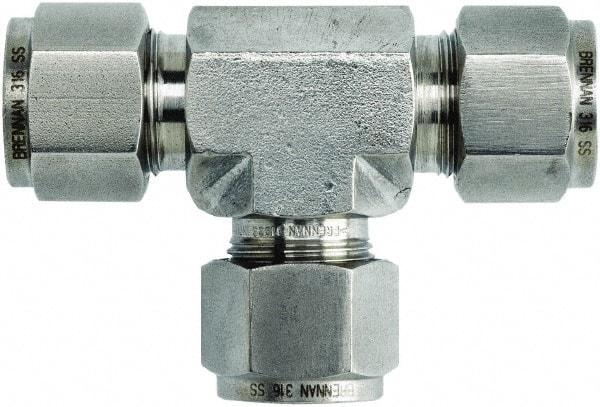 Brennan - 3/4" OD, Stainless Steel Union Tee - Comp x Comp x Comp Ends - Apex Tool & Supply