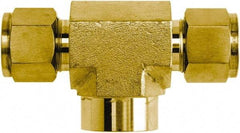 Brennan - 1/4" OD, Stainless Steel Female Branch Tee - Comp x FNPT Ends - Apex Tool & Supply