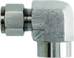 Brennan - 3/8" OD, Stainless Steel Female Elbow - Comp x FNPT Ends - Apex Tool & Supply