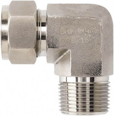 Brennan - 1/4" OD, Stainless Steel Male Elbow - Comp x MNPT Ends - Apex Tool & Supply
