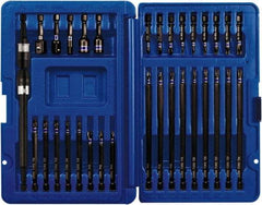 Irwin - 34 Piece, Screwdriver Insert Bit Set - #1 to #4 Phillips, T10 to T40 Torx - Apex Tool & Supply
