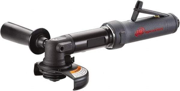 Ingersoll-Rand - 4-1/2" Wheel Diam, 12,000 RPM, Pneumatic Angle & Disc Grinder - 5/8-11 Spindle, 17 CFM, Rear Exhaust - Apex Tool & Supply