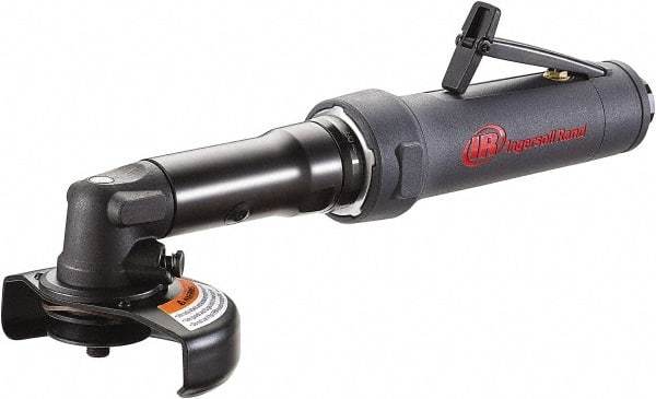 Ingersoll-Rand - 4" Wheel Diam, 14,500 RPM, Pneumatic Angle & Disc Grinder - 3/8-24 Spindle, 22 CFM, Rear Exhaust - Apex Tool & Supply